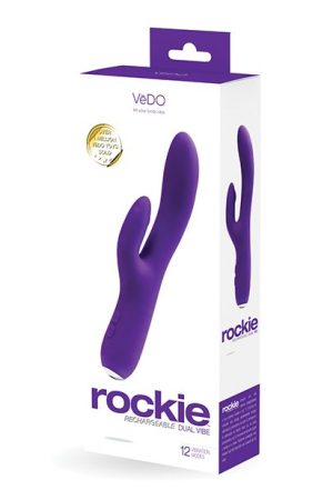 VeDO Rockie Rechargeable Dual Vibe - Indigo