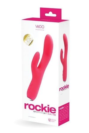 VeDO Rockie Rechargeable Dual Vibe - Foxy Pink