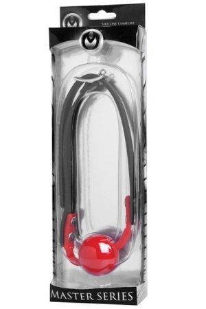 Master Series The Hush Gag Comfort Ball Gag - Red
