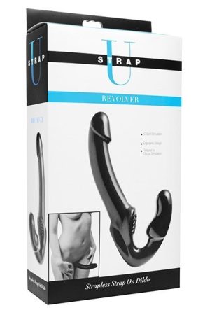 Revolver Strapless Strap on G Spot Dildo - Black