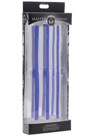 Master Series Invasion Silicone Urethral Sound Trainer Set - Blue Set of 3