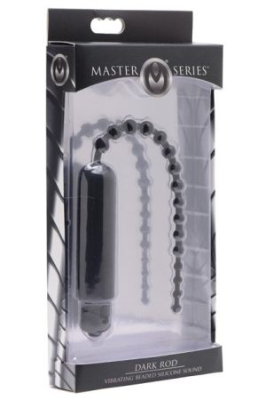 Master Series Dark Rod Vibrating Beaded Silicone Sound
