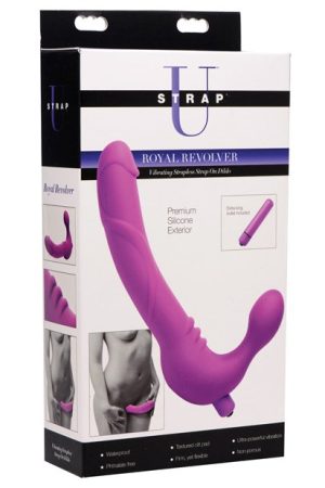 Strap U Royal Revolver Vibrating Strapless Silicone Strap On Dildo