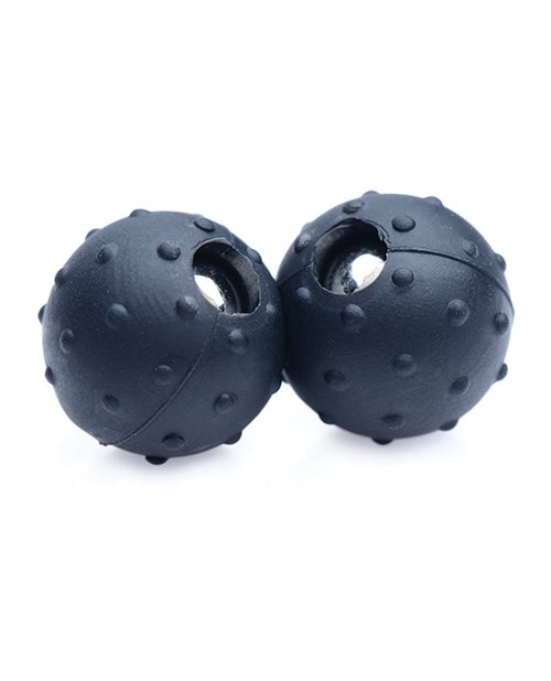 Master Series Dragon's Orbs Nubbed Silicone Magnetic Balls - Black - Image 2