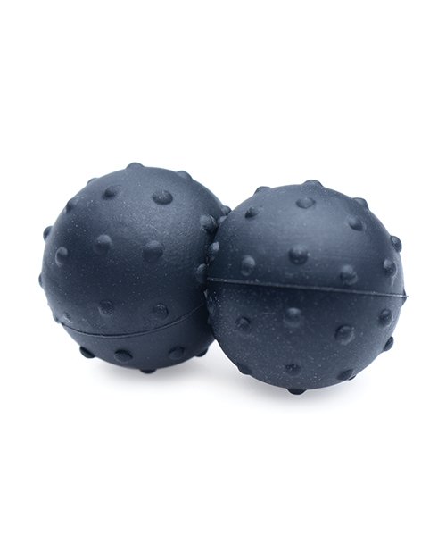 Master Series Dragon's Orbs Nubbed Silicone Magnetic Balls - Black - Image 3