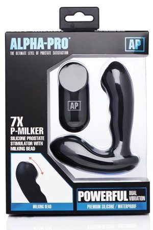 Alpha Pro 7x P-Milker Prostate Stimulator w/Milking Bead - Black