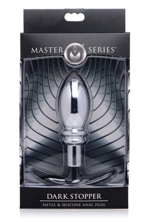 Master Series Dark Stopper Metal & Silicone Anal Plug