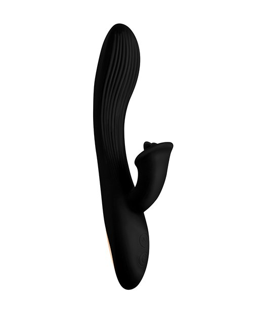 Wonder Vibes 7x Bendable Silicone Clit Stim Vibe  - Black - Image 2