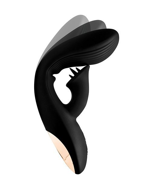 Wonder Vibes 7x Bendable Silicone Clit Stim Vibe  - Black - Image 3