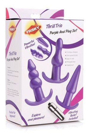 Frisky Thrill Trio Anal Plug Set - Purple