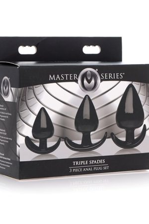 Master Series Triple Spades Anal Plug Set - 3 pc