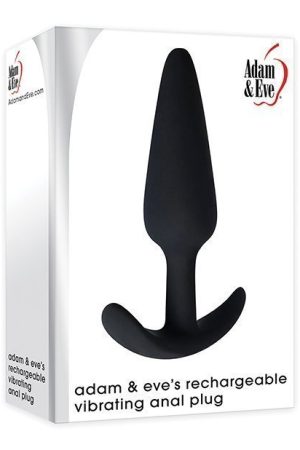 Adam & Eve's Rechargeable Vibrating Anal Plug - Black