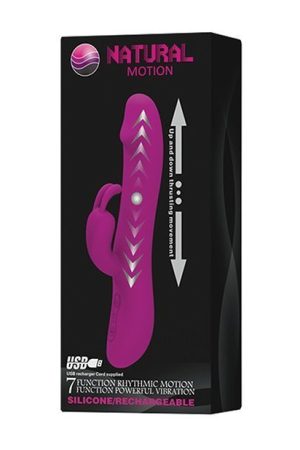 Pretty Love Natural Motion Thrusting Rabbit 7 Function - Fuchsia