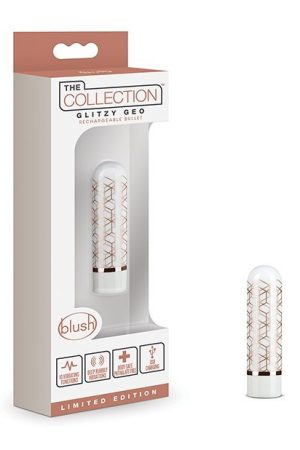 Blush The Collection Glitzy Geo Rechargeable Bullet - Rose Gold