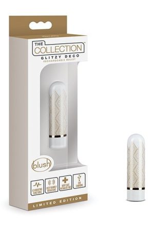 The Collection Glitzy Deco Rechargeable Bullet - Gold