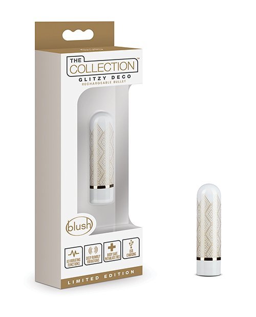 The Collection Glitzy Deco Rechargeable Bullet - Gold