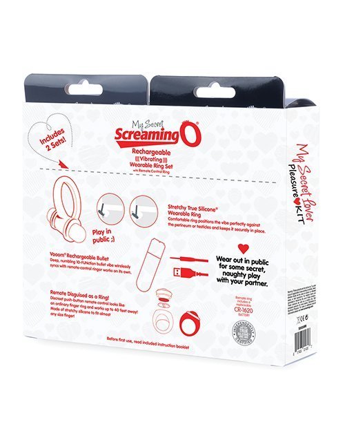 Screaming O 2020 My Secret Lover Valentine Kit Ring/Ring Unit of 2 - Grey/Black - Image 2