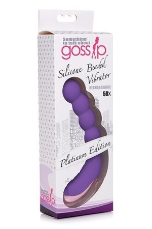 Curve Novelties Gossip Silicone Beaded Vibrator 50x- Violet
