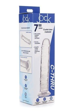 Curve Novelties Jock C-Thru 7" SLIM Dildo - Clear