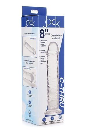 Curve Novelties Jock C-Thru 8" SLIM Dildo - Clear