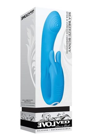 Evolved Sea Breeze Bunny Rechargeable Dual Stim - Blue