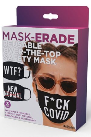 Hott Products Mask-erade Masks - F Covid/WTF?/New Normal X Pack of 3