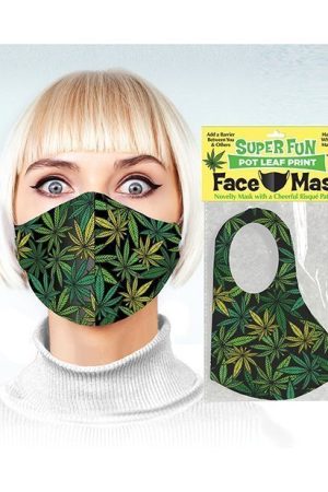 Super Fun Pot Leaf Print Mask