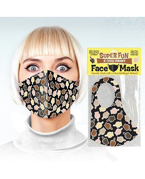 Super Fun F-You Print Mask