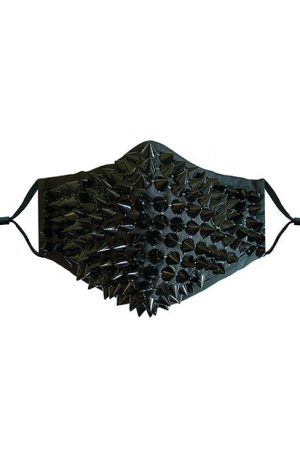 Neva Nude Stud Mask w/Inner 100% Cotton Filter Pocket & Wire Bridge Black O/S
