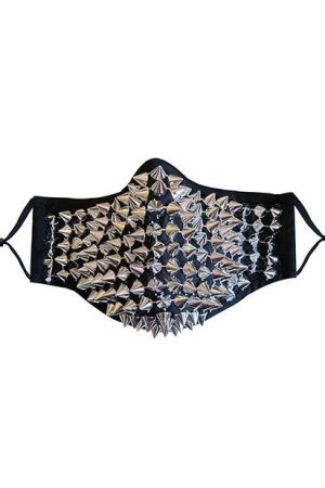 Neva Nude Stud Mask w/Inner 100% Cotton Filter Pocket & Wire Bridge Silver O/S