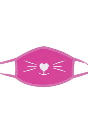 Neva Nude Blacklight Kitten Mask w/100% Cotton Liner Pink MD