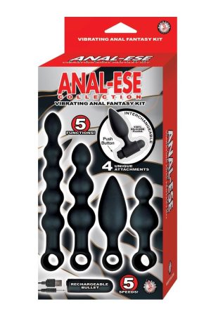 Anal-Ese Collection Vibrating Anal Fantasy Kit - Black