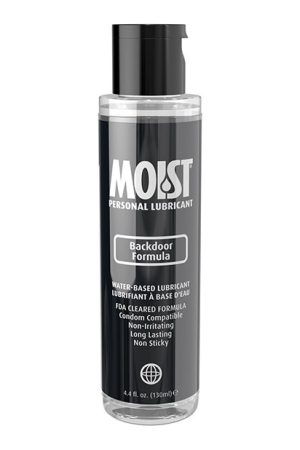 Moist Backdoor Formula Water-Based Personal Lubricant - 4.4oz