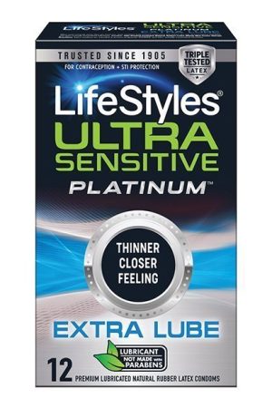 Ultra Sensitive Platinum Extra Lube - Pack of 12