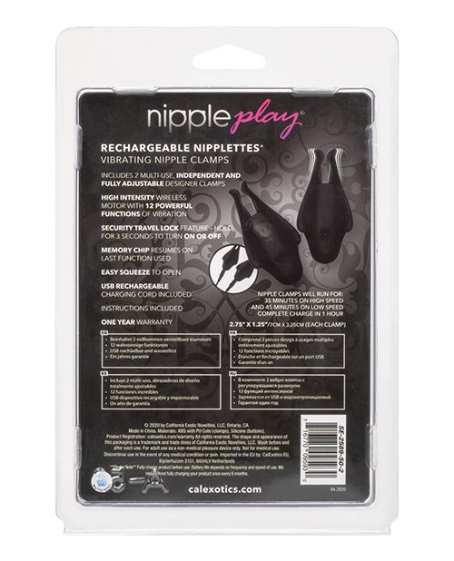 Nipple Play Rechargeable Nipplettes - Black - Image 2
