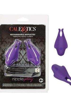 Nipple Play Rechargeable Nipplettes - Purple