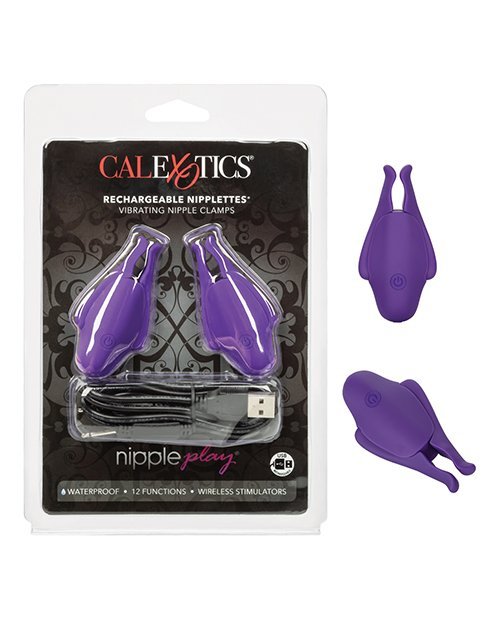 Nipple Play Rechargeable Nipplettes - Purple