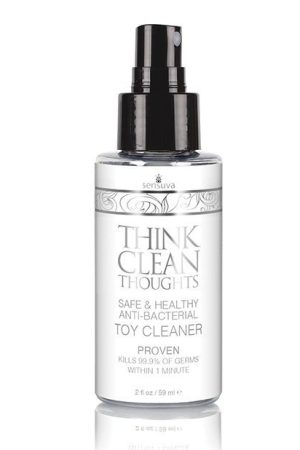 Sensuva Think Clean Thoughts Anti Bacterial Toy Cleaner - 2 oz Bottle