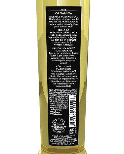 Shunga Organic Kissable Massage Oil - 8.5 oz Exotic Green Tea - Image 2