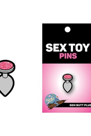 Wood Rocket Sex Toy Gem Butt Plug Pin - Silver/Pink