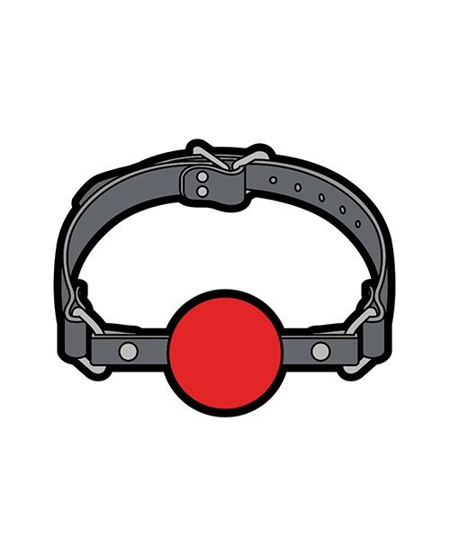 Wood Rocket Sex Toy Ball Gag Pin - Grey/Red - Image 2