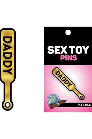 Wood Rocket Sex Toy Daddy Paddle Pin - Gold