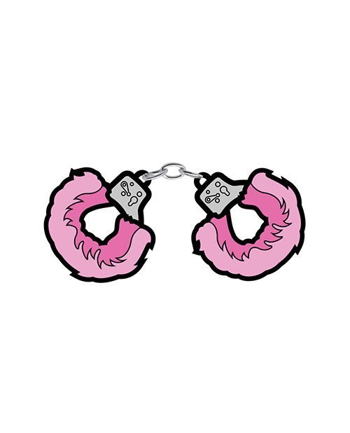 Wood Rocket Sex Toy Fuzzy Pink Handcuffs Pin - Pink - Image 2
