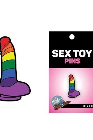 Wood Rocket Sex Toy Gay Pride Dildo Pin - Rainbow