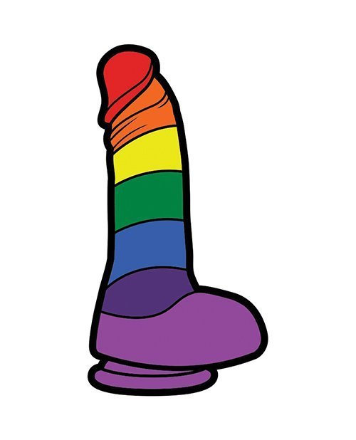 Wood Rocket Sex Toy Gay Pride Dildo Pin - Rainbow - Image 2