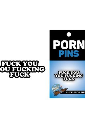 Wood Rocket Porn Fuck Fuck Fuck Pin - Black/White