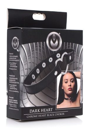 Master Series Dark Heart Chrome Heart Choker - Black