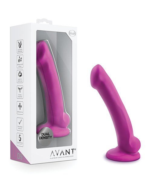 Blush Avant D9 Silicone Dildo - Ergo Mini Violet