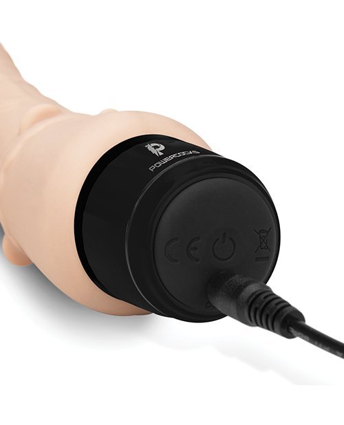 Powercocks 7" Slim Anal Realistic Vibrator - Ivory - Image 3