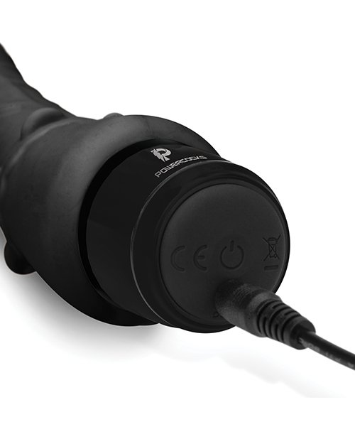 Powercocks 7" Slim Anal Realistic Vibrator - Black - Image 3